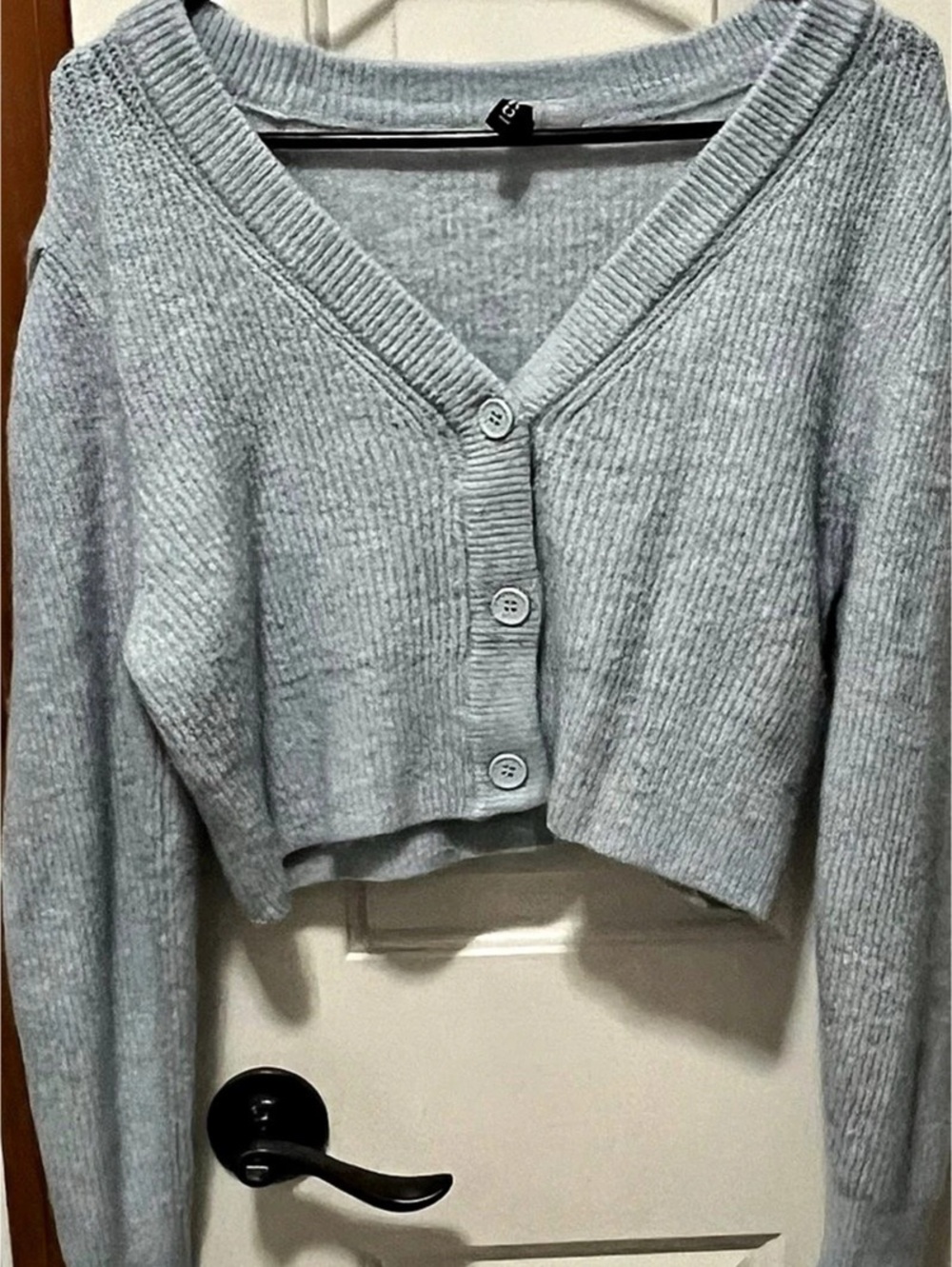 H&Medium Cropped Cardigan in Blue Size Medium Like New